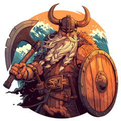 illustration art viking for t-shirt