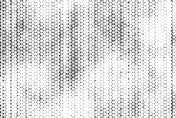 Fototapete - Halftone triangle abstract grunge background. Monochrome geometric vector pattern. Vector illustration.