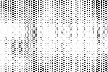 Fototapete - Halftone triangle abstract grunge background. Monochrome geometric vector pattern. Vector illustration.