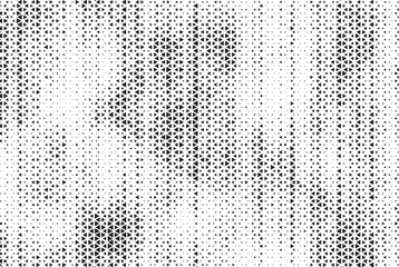 Fototapete - Halftone triangle abstract grunge background. Monochrome geometric vector pattern. Vector illustration.