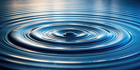 Canvas Print - Close-up shot of water ripples forming concentric circles on serene surface, water, ripples, concentric circles, calm