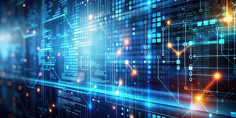 Wall Mural - abstract background representing software development and coding, technology, programming, digital, 