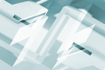 Wall Mural - abstract light blue monochrome background, low poly pattern, digital art