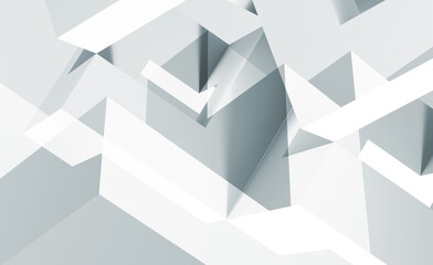 Wall Mural - abstract monochrome background, low poly pattern, digital graphic