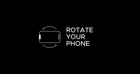 4K video animation of rotate your phone video stock