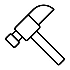 Wall Mural - Hammer Vector Line Icon