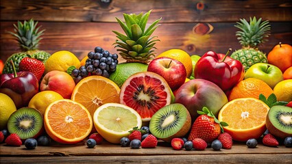 Canvas Print - Juicy and delectable fruit, delicious, fresh, vibrant, colorful, tropical, ripe, succulent, healthy, organic, nutritious