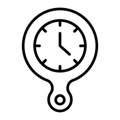 Sticker - Clock Vector Line Icon