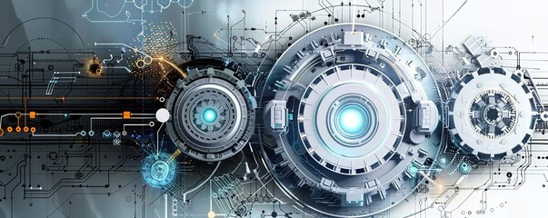  a circle background with a futuristic concept