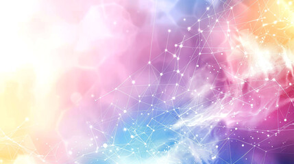 background digital abstract of connected line for AI, internet, web banner