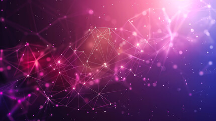 background digital abstract of connected line for AI, internet, web banner