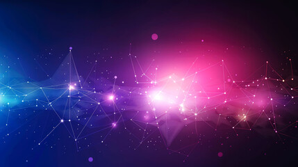 background digital abstract of connected line for AI, internet, web banner