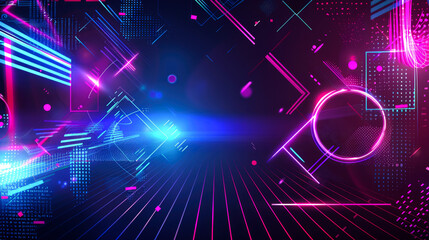 background digital connected line and geometric