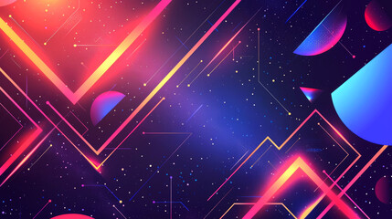 background digital connected line and geometric