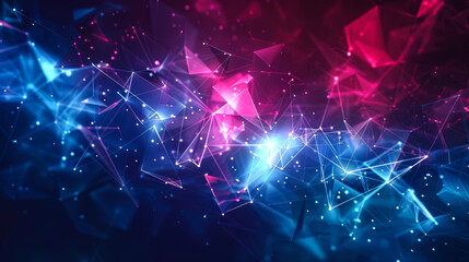 background digital connected line and geometric