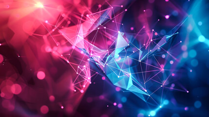 background digital connected line and geometric