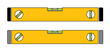© MarkRademaker - Cartoon spirit level and bubble. Building level construction work tool. Bubble spirit level or spirit leveler. Spirit leveled icon. carpenter level tools. Horizontal, measuring instrument.