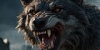 © DEER FLUFFY - angry looking werewolf banner sharp teeth sharp fangs.