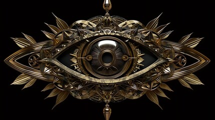 Golden Eye of Providence with Ornate Details