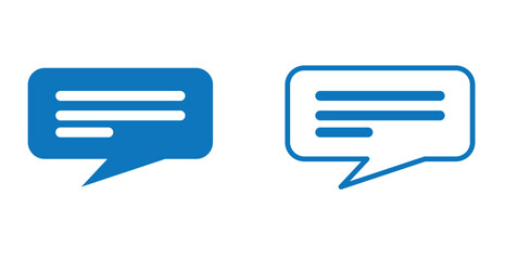 Wall Mural - speech buuble, dialogue, chat, communication thin line icons. for website marketing design, logo, ap