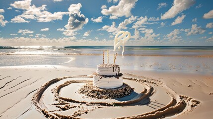 Wall Mural - water splash on the beach