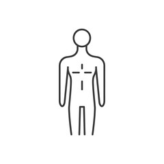 body minimalist line art icon logo symbol black color only