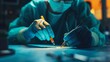 © laliz - Precision in Practice Surgeon's Hands Marking Surgical Site with Care and Expertise