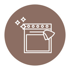 Wall Mural - Cleaning Stove Icon