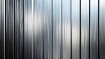 Poster - Metal background with a sleek vertical grain pattern smooth and polished finish silver and gray tones 