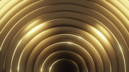 Wall Mural - a luxurious image featuring concentric circular patterns in gold tones creating a rich and elegant d