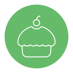 Sticker - Chocolate Cupcake Icon