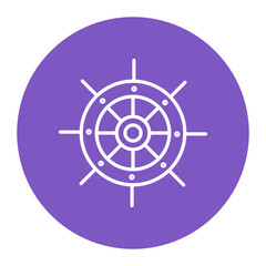 Sticker - Nautical Wheel Icon