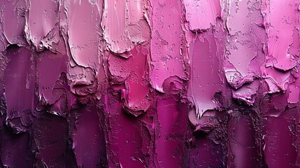 Wall Mural -   A close-up of a pink and purple wall with droplets of water