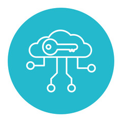 Wall Mural - Cloud Key Icon