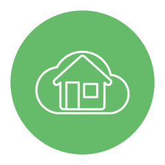 Canvas Print - Cloud House Icon