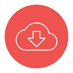 Sticker - Cloud Download Icon