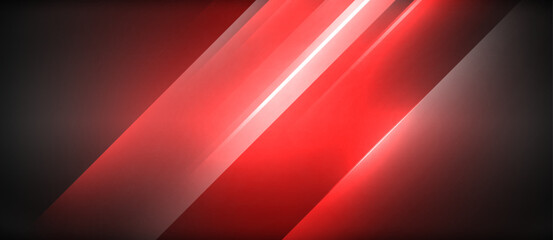 Aufkleber - Neon dynamic diagonal light rays background. Techno digital geometric concept design for wallpaper, banner, presentation, background