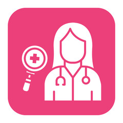 Poster - Dermatologist Female vector icon. Can be used for Skincare iconset.