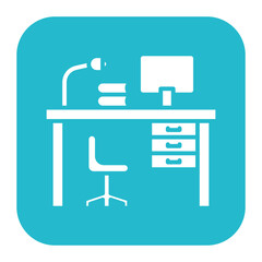 Wall Mural - Workstation vector icon. Can be used for Home Based Business iconset.