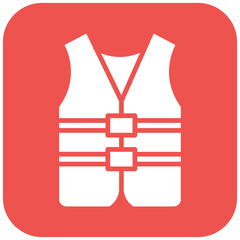 Poster - Life Jacket vector icon. Can be used for Ocean iconset.