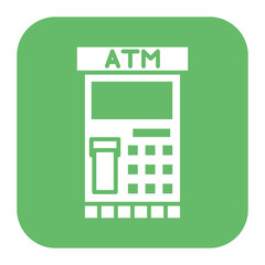 Poster - Atm vector icon. Can be used for Supermarket iconset.