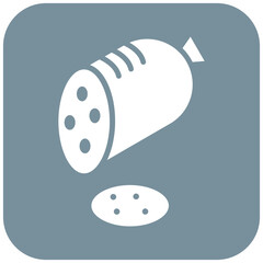 Poster - Salami vector icon. Can be used for Oktoberfest iconset.