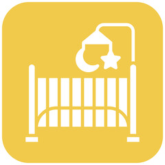 Wall Mural - Baby Cot vector icon. Can be used for Baby Shower iconset.