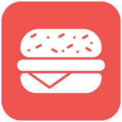 Sticker - Burger vector icon. Can be used for Bowling iconset.