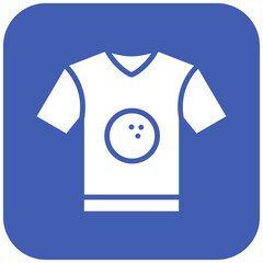 Poster - Bowling Shirt vector icon. Can be used for Bowling iconset.