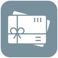 Poster - Gift Cards vector icon. Can be used for Bowling iconset.