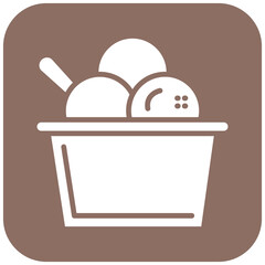 Poster - Ice Cream vector icon. Can be used for Beach Resort iconset.