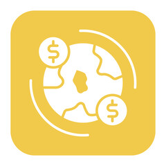 Poster - Global Cash Transfer vector icon. Can be used for Trading iconset.