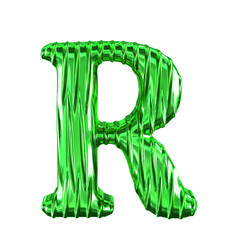 Wall Mural - Fluted green symbol. letter r