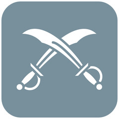 Canvas Print - Swords vector icon. Can be used for Medieval iconset.